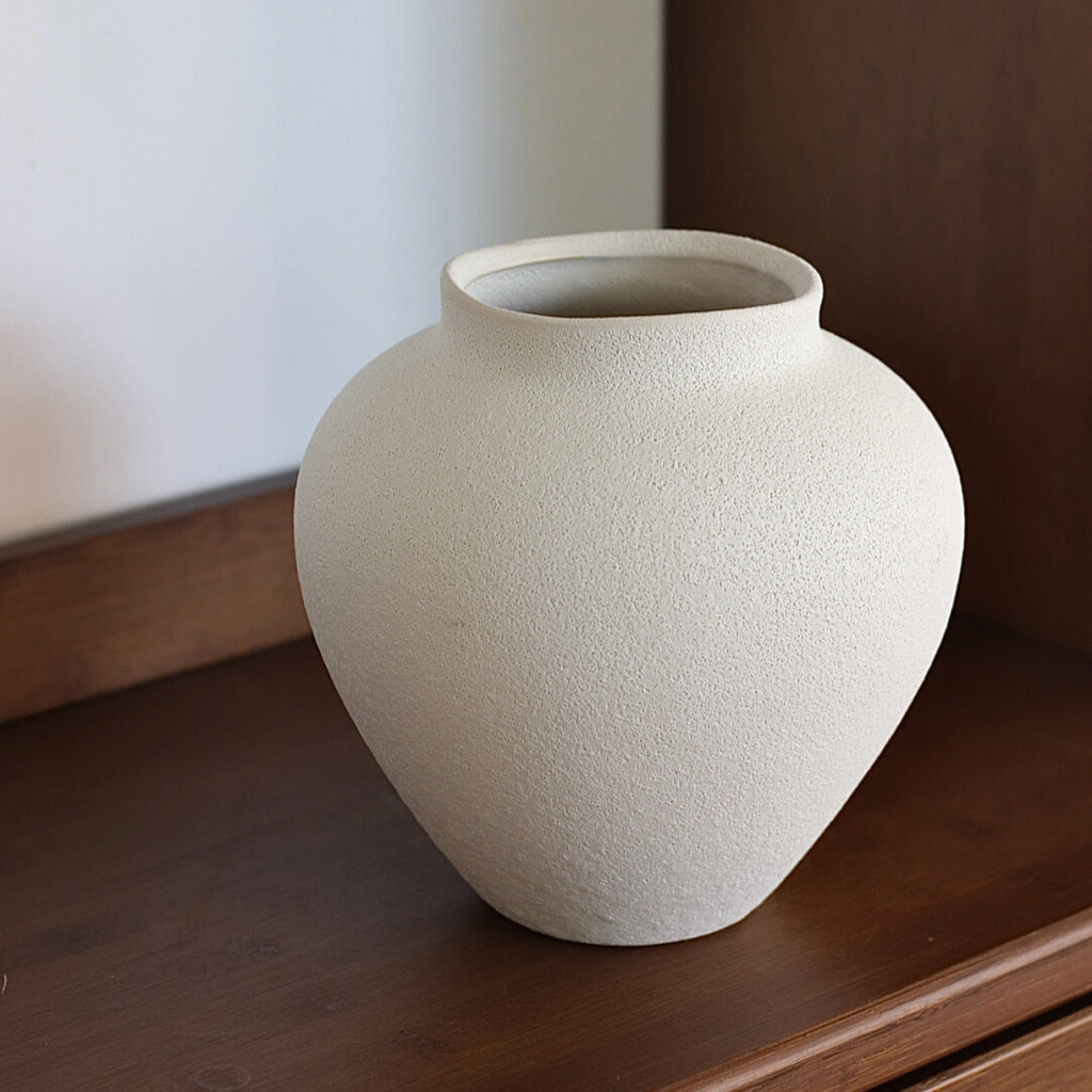 Handcrafted Bubble Glaze Ceramic Vase – Textured Decorative Vessel