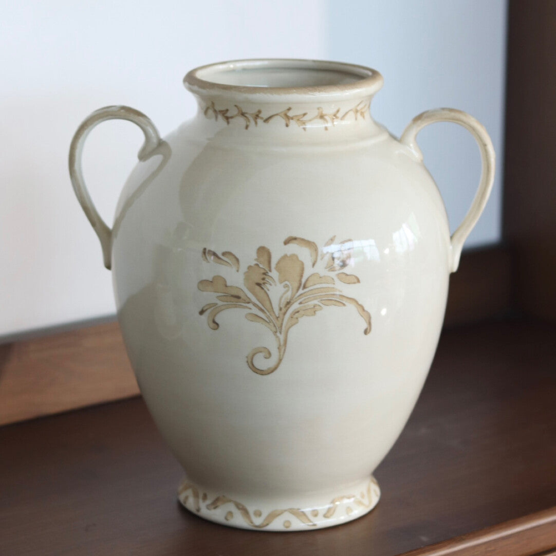 Vintage-Inspired Hand-Painted Ceramic Vase Collection – Decorative Floral Vessel