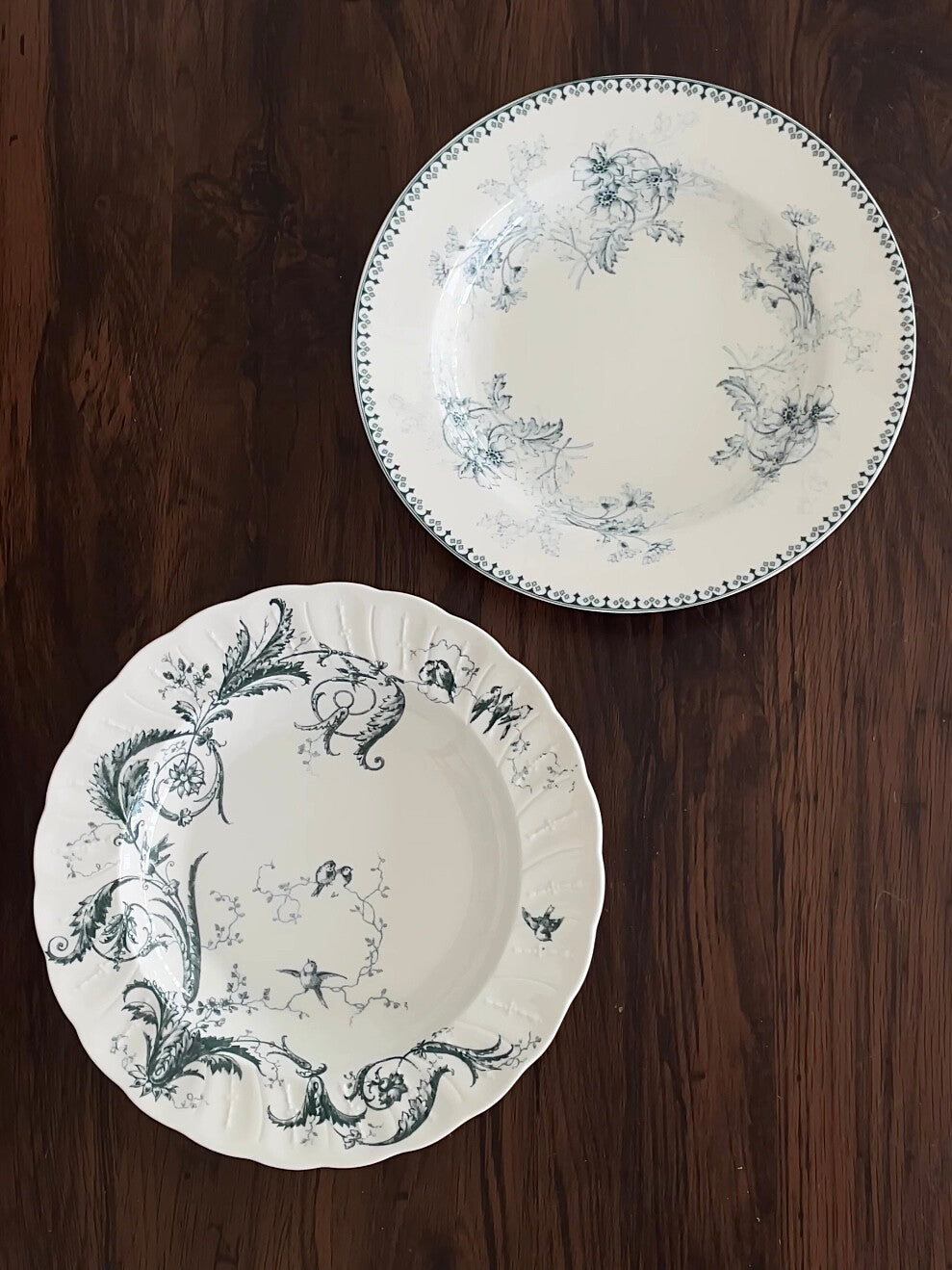 Vintage Botanical Porcelain Dinner Plate Collection