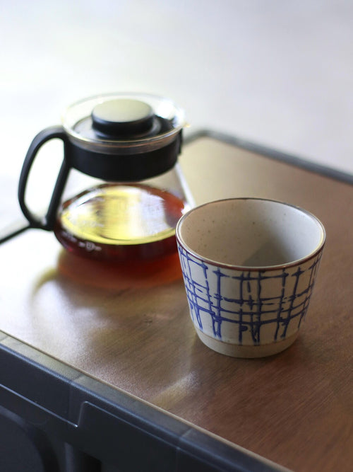 Hand-Painted Blue Pattern Ceramic Mug