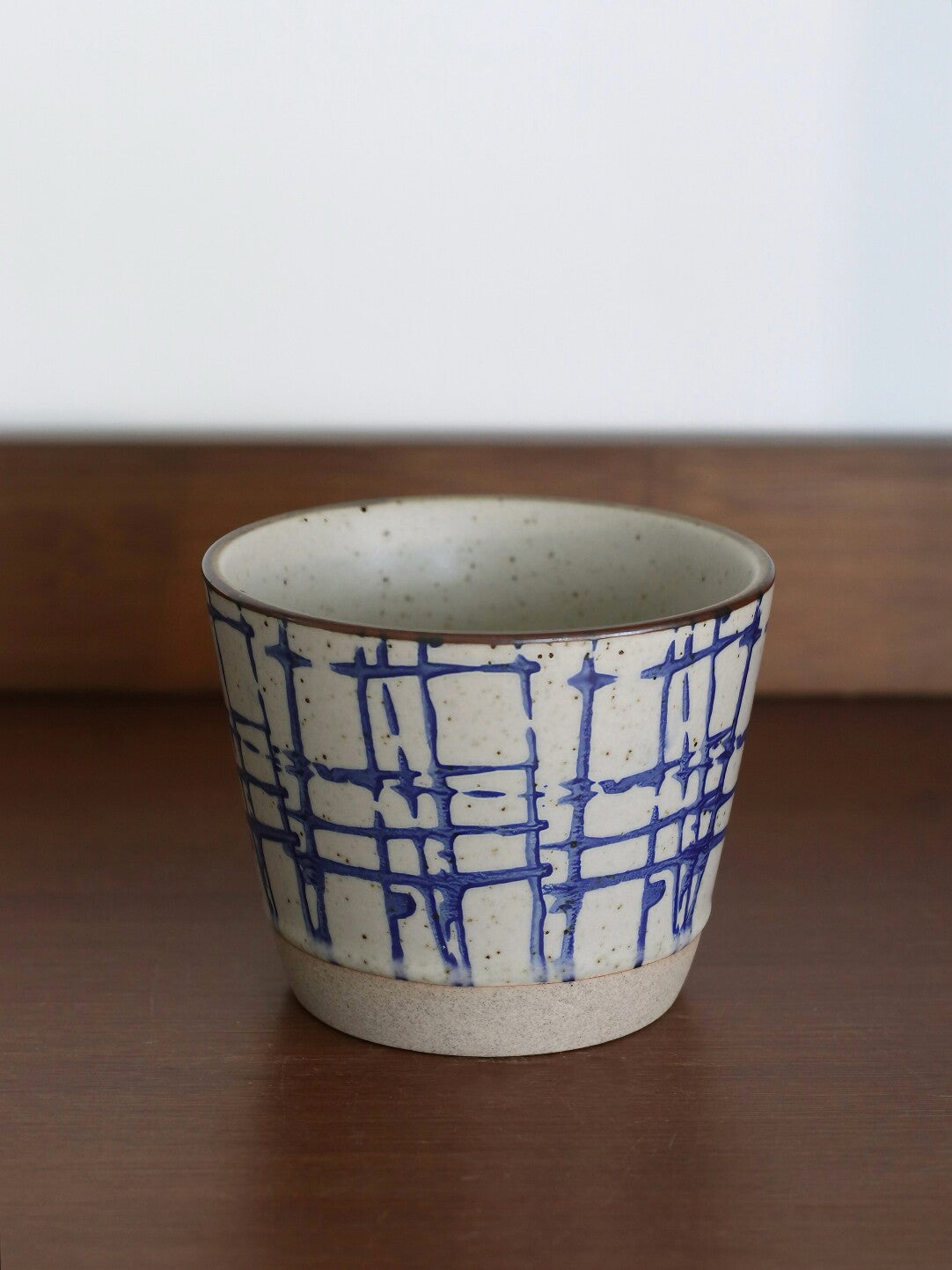 Hand-Painted Blue Pattern Ceramic Mug