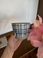 Hand-Painted Blue Pattern Ceramic Mug