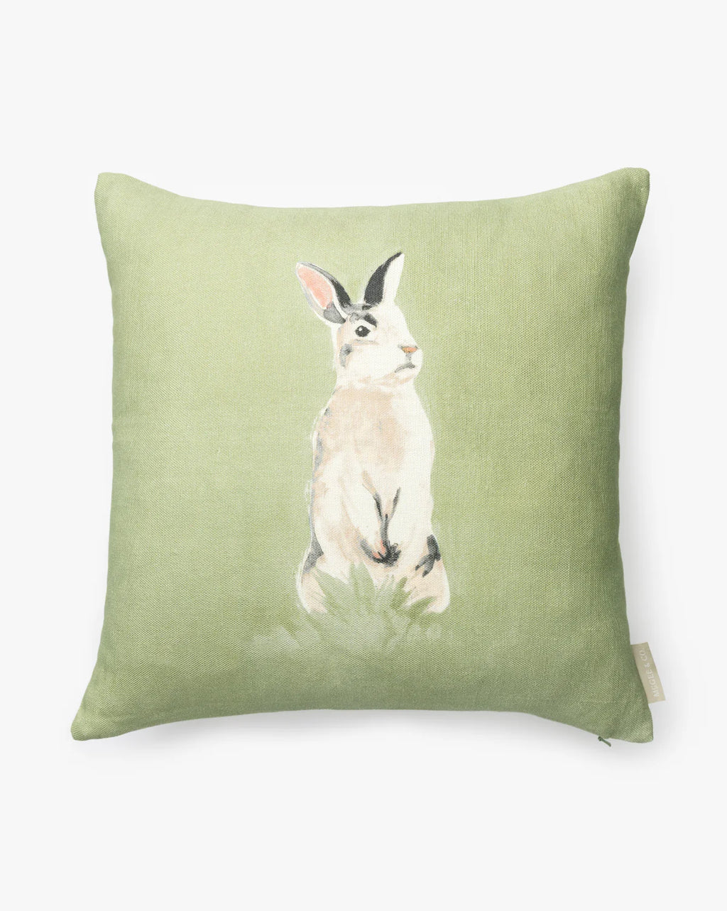 Holland Lop Rabbit Linen Pillow Cover