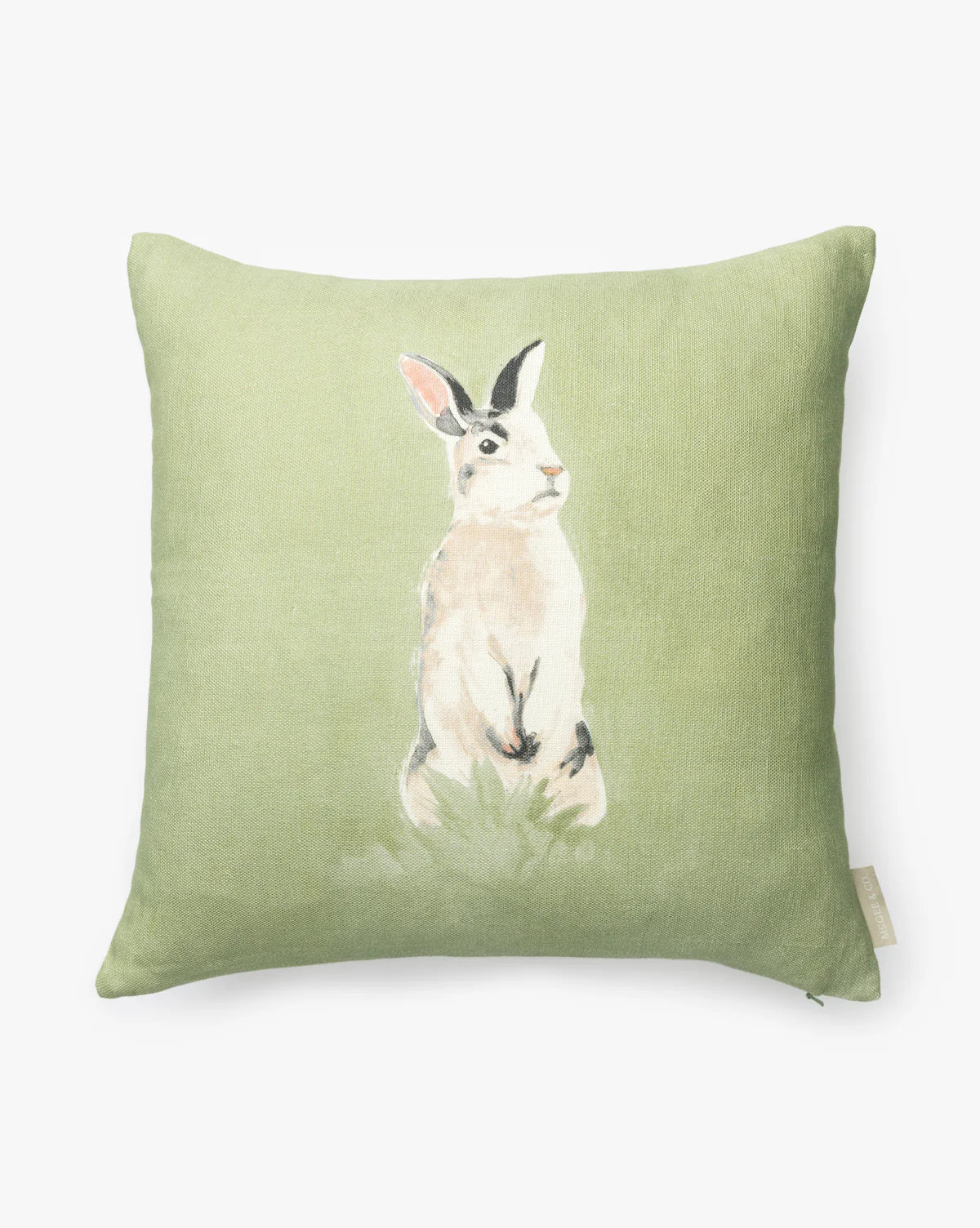 Holland Lop Rabbit Linen Pillow Cover